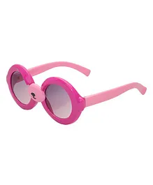 Kidofash Round Sunglasses - Dark Pink