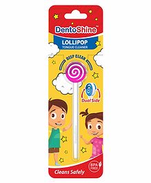 DentoShine Doraemon Lollipop Tongue Cleaner - Pink