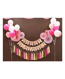 Amfin Birthday Decoration Combo Set - Pink
