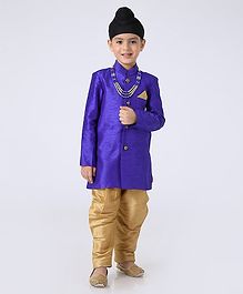 Ridokidz Full Sleeves Kurta And Pajama With Mala - Dark Blue Ridokidz Full Sleeves Kurta And Pajama With Mala - Dark Blue