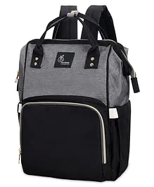 R for Rabbit Caramello Backpack Style Diaper Bag - Black Grey