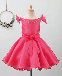 Bluebell Sleeveless Party Dress with Bow Applique - Pink Bluebell Sleeveless Party Dress with Bow Applique - Pink