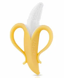 Nuby Banana Teething Toothbrush - Yellow White