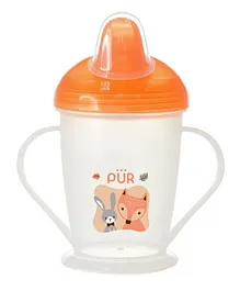 Pur Twin Handle Non Spill Cup Orange - 250 ml