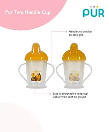 Pur Twin Handle Non Spill Cup Yellow - 250 ml