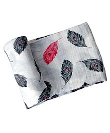 Chotto Feather Touch Single Layer Cotton Muslin Baby Swaddle - White