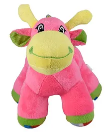 Ultra Giraffe Soft Toy With Rattle Sound Pink - Height 22.8 cm