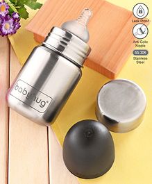 Babyhug Sterilizable Steel Feeding Bottle - 220 ml