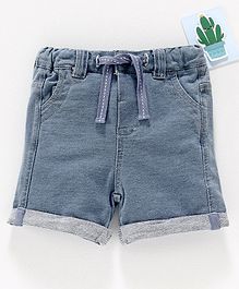 Fox Baby Denim Shorts With Drawstring - Light Blue Fox Baby Denim Shorts With Drawstring - Light Blue