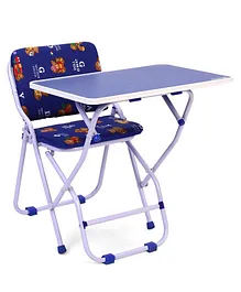 Mothertouch Study Table & Chair Bear Print - Blue