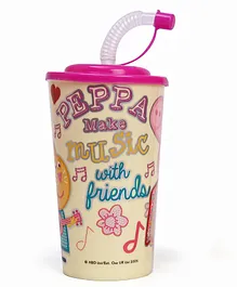 Peppa Pig & Friends Tumbler with Straw Pink - 450 ml