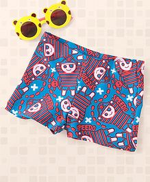 Speedo Swimming Trunks Pirate Print - Blue Red Speedo Swimming Trunks Pirate Print - Blue Red