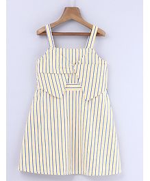 Beebay Sleeveless Striped Bow Dress - Yellow Beebay Sleeveless Striped Bow Dress - Yellow