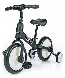 Babyhug Rover 2-1 Plug & Play Balance Bike & Bicycle White - 12 inches