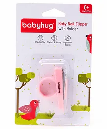 Babyhug Nail Clipper With Holder - Pink