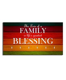 Studio Shubham Text Print Wooden Key Holder - Multicolour