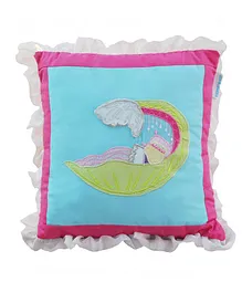 Abracadabra Cushion With Fillers Sleeping Fairy Print - Blue