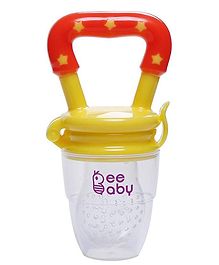 Beebaby Silicone Food and Fruit Nibbler With Extra Silicone Mesh - Yellow