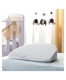 The White Willow Memory Foam C-Shaped Wedge Pregnancy Pillow for Maternity, Belly, Back, Knee, Between Legs Support - White