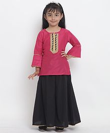 Bitiya By Bhama Full Sleeves Kurta With Lehenga - Pink Bitiya By Bhama Full Sleeves Kurta With Lehenga - Pink