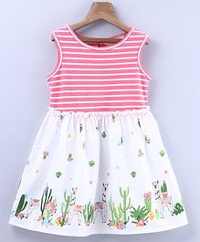 Beebay Sleeveless Printed Dress - White Beebay Sleeveless Printed Dress - White