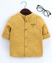 LC Waikiki Full Sleeves Solid Shirt - Yellow LC Waikiki Full Sleeves Solid Shirt - Yellow