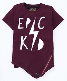 Forever Kids Epic Kid Print Half Sleeves T-Shirt - Purple Forever Kids Epic Kid Print Half Sleeves T-Shirt - Purple