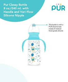 Pur Round Classy Bottle with Handle Blue - 240 ml
