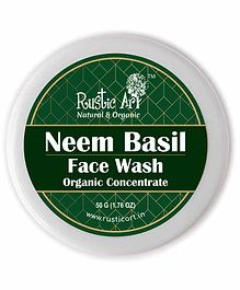 Rustic Art Organic Neem Basil Face Wash Concentrate - 50 grams