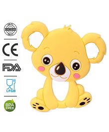 Babyhug 100% Silicone Teether Koala Print - Yellow