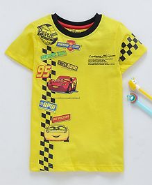 Tambourine Cars Print Half Sleeves Tee - Yellow Tambourine Cars Print Half Sleeves Tee - Yellow