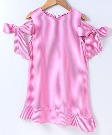 Kapaasa Striped Sleeveless Asymmetrical Dress - Pink Kapaasa Striped Sleeveless Asymmetrical Dress - Pink