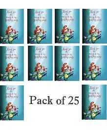 Funcart Little Mermaid Birthday Party Thank You Cards Teal - Pack of 25