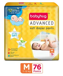 Babyhug Advanced Pant Style Diapers Medium (M) Size - 76 Pieces