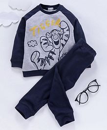 OVS Full Sleeves Tigger Print Night Suit - Navy Blue OVS Full Sleeves Tigger Print Night Suit - Navy Blue