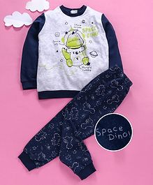 OVS Baby Dinosaur Print Full Sleeves Night Suit - Grey OVS Baby Dinosaur Print Full Sleeves Night Suit - Grey