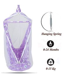 Baybee Ziggy Hanging Cradle With Mosquito Net - Purple Baybee Ziggy Hanging Cradle With Mosquito Net - Purple