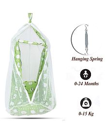 Baybee Ziggy Hanging Cradle With Mosquito Net - Green Baybee Ziggy Hanging Cradle With Mosquito Net - Green