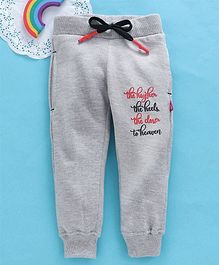 Bonkerz Full Length Quote Print Track Pants - Grey Bonkerz Full Length Quote Print Track Pants - Grey