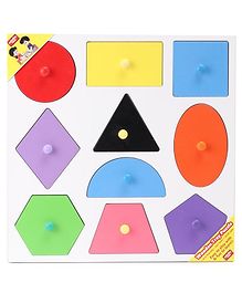 Anindita Wooden Shape Sorter Tray Multicolor - 10 Pieces