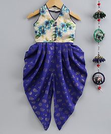 Twisha Flower Print Sleeveless Jumpsuit - Blue Twisha Flower Print Sleeveless Jumpsuit - Blue