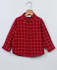 Beebay Full Sleeves Checked Shirt - Maroon Beebay Full Sleeves Checked Shirt - Maroon