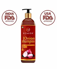 Newish Red Onion Shampoo For Hair Growth and Hairfall Control - 200 ml