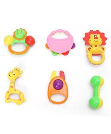 Baby Rattle Toys Pack Of 6 - Multicolor