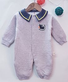 Aww Hunnie Deer Patch Full Sleeves Romper - Pink Aww Hunnie Deer Patch Full Sleeves Romper - Pink