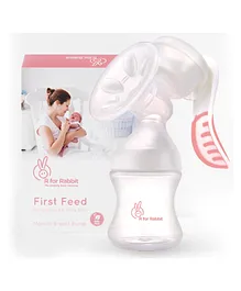 R for Rabbit First Feed Manual Breast Pump - Pink