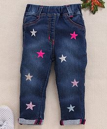 Little Kangaroos Full Length Jeans Star Patch - Blue Little Kangaroos Full Length Jeans Star Patch - Blue
