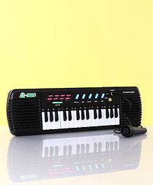 Electronic Keyboard With Microphone - Black