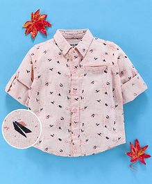 Gini & Jony Full Sleeves Shirt Abstract Print - Pink Gini & Jony Full Sleeves Shirt Abstract Print - Pink