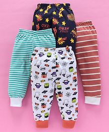 Kidi Wav Halloween Theme Full Length Pack Of 4 Pyjama - Dark Blue Kidi Wav Halloween Theme Full Length Pack Of 4 Pyjama - Dark Blue